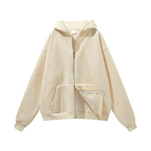 Venta al por mayor de alta calidad de los hombres de cremallera con capucha de gran tamaño pulóver deportivo Sudadera con capucha con diseño personalizado - Product Image 6