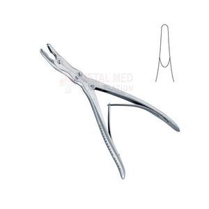 Frykholm Instrument chirurgical à double action 9-12 Rongeur angulaire 4mm Source d'alimentation manuelle en acier inoxydable - Product Image 3