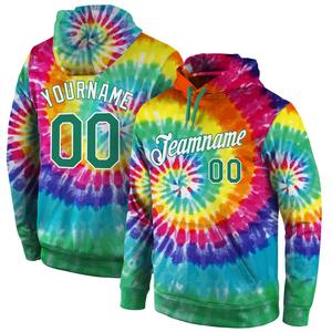 Stitched Tie Dye Navy-<b>White</b> Abstract Shibori Style Sports Pullover <b>Sweatshirt</b> Hoodie Manufacturer high quality Fashion Wear - Product Image 2