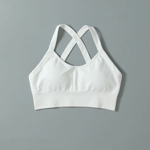 Cream Feel Sports Bra Women Halter Adjustable Backless Lifting Yoga Bra Running Fitness Top Gym Activewear - Product Image 4