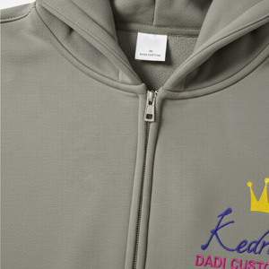 <span class=keywords><strong>Felpa</strong></span> <span class=keywords><strong>con</strong></span> cappuccio in pile invernale personalizzata <span class=keywords><strong>con</strong></span> doppia zip intera, 350/400/450 GSM, ODM, <span class=keywords><strong>marrone</strong></span> tinta unita, 100% cotone pesante, stampa casual - Product Image 3