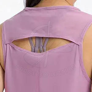 เสื้อกล้ามลำลองของผู้หญิงเสื้อกีฬาแบบสั่งทำจากปากีสถานโดยตรงพร้อมริบบิ้นตกแต่งสำหรับใช้ในโรงยิมกลางแจ้ง - Product Image 5