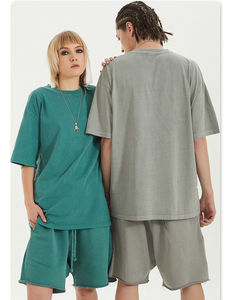 Camiseta Unisex Oversize Y2K de Algodón 100% Lavado Ácido y Desgastado de 200GSM para Verano al por Mayor con Estampado Puff Personalizado - Product Image 3