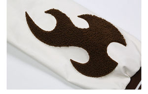 Veste matelassée pour homme grande taille, sur mesure, style streetwear, avec grand patch brodé, veste universitaire, col montant, enduite - Product Image 5