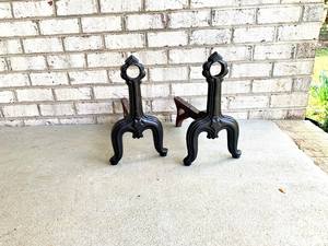 Andirones de hierro fundido de excelente calidad para chimenea al aire libre, estante para leña, soporte para troncos, almacenamiento para uso doméstico en patio trasero - Product Image 5