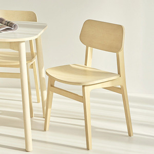 Chaise de salle à manger moderne en bois d'hévéa nouveau Top MFC/MDF Viet Nam NARVIK (naturel 50) - Product Image 5