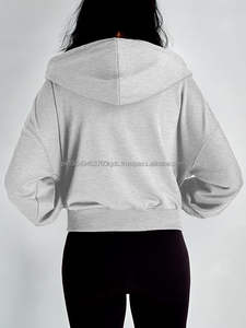 Sweat-shirt zippé à la mode pour femmes veste décontracté confortable grande taille sweats à capuche pour Gym Sports d'hiver course avant Logo-pour - Product Image 3