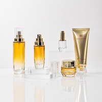 Ensembles d'emballages cosmétiques de luxe 30g 50g 40ml 100ml 120ml Flacons de lotion blanc nacré brillant dégradé or pour crème visage