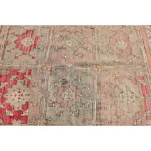 Alfombra ecológica de lana turca Vintage clásica de 49x55 pies, alfombra plana de tejido de retales blanco y rojo, alfombra de látex para comedor para adolescentes - Product Image 5