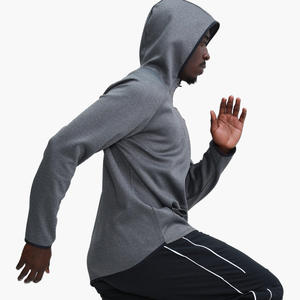 Sudadera con Capucha de Forro Polar 100% Algodón para Hombre, con Bolsillo Tipo Canguro, Manga Larga y Cierre de Cremallera de un Cuarto - Product Image 4