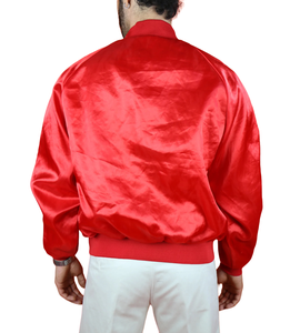 Veste super unisexe en satin de soie noir en vrac à la mode de haute qualité OEM veste universitaire de baseball personnalisée pour hommes - Product Image 3