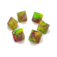 Jeu de dés polyédriques en acrylique multicolores pour Dungeons and Dragons