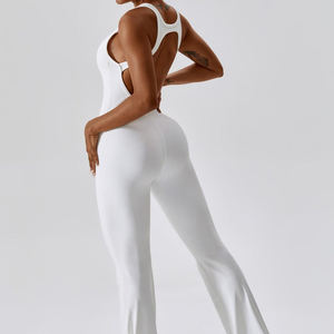 Mono deportivo de yoga para mujer con espalda cruzada, doble tirante, efecto realce de glúteos y fruncido, ideal para fitness y yoga - Product Image 6