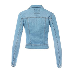 Veste en jean pour femme à manches longues, nouvelle arrivée, fabrication en usine, design personnalisé, prix bon marché, vente en gros de vestes en jean pour femme - Product Image 2