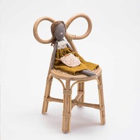 Chaise en osier et rotin pour chambre d'enfant, chaise de bar, décoration d'intérieur, mobilier d'intérieur