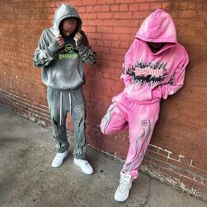 ชุดวอร์มสำหรับผู้ชายทรงสลิมฟิต2023โลโก้ฮิปฮอปแบบสั่งทำชุดวอร์มสไตล์ใหม่ล่าสุดสำหรับผู้ชาย - Product Image 5