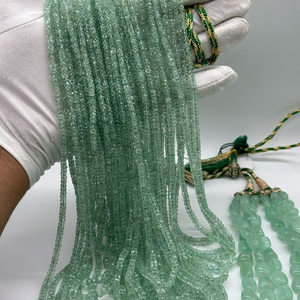 Cuentas de Esmeralda rusa Rondelle facetadas de 3mm a 6mm de piedras preciosas verdes sueltas de alta calidad para joyería - Product Image 1