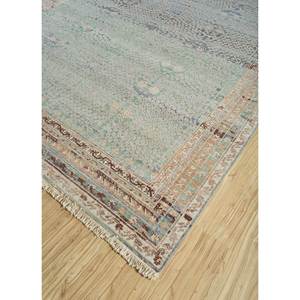 Alfombra Afgana de Lana Anudada a Mano, Color Verde, con Patrón de Medallón, Modelo EA-3061/cs-01, para Uso Doméstico - Product Image 2