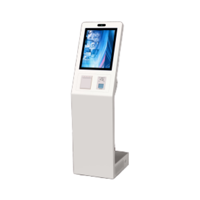 ZHICHUN Vertical Self-service Payment Kiosk with Barcode Reader and Floor Standing Metal Case for Banks
