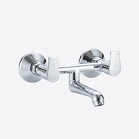 Robinet mural rectangulaire moderne en laiton chromé, sans contact, automatique, avec capteur infrarouge, système de douche à économie d'eau pour appartement