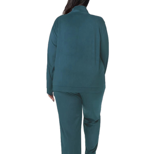 Conjunto Deportivo de Terciopelo para Mujer, Informal y Formal, Transpirable, Conjunto de Chándal de Terciopelo, Conjunto Deportivo de 2 Piezas para Gimnasio - Product Image 2