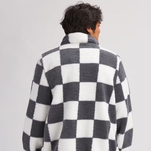 Veste d'hiver surdimensionnée pour homme à col montant en polaire Sharpha, personnalisable OEM, haute qualité, prix fabricant raisonnables - Product Image 5