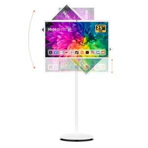 Écran intelligent portable IPS de 25 pouces, type C, haut-parleurs stéréo Hi-Fi, stockage HD OS, longue durée de vie de la batterie, support réglable sur roulettes - Product Image 5