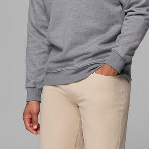 Sweat-shirt en molleton de coton et polyester pour homme, manches longues, col montant, couleur unie, avec logo personnalisé, service OEM, vente en gros - Product Image 6