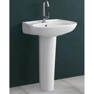 Lavabo en céramique de qualité supérieure avec pied Lavabo Lavabo Lavabo Lavabo Salle de bain moderne Design de qualité d'exportation - Product Image 4