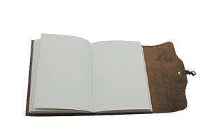 Journal vintage fabriqué à la main en cuir couverture A5 cahier avec ceinture sans serrure à la main papier style relié pour bureau ou cadeau - Product Image 4