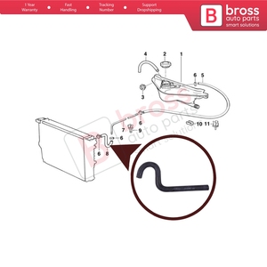 Conector de Desbordamiento del Radiador BHC22, Manguera de la Línea de Agua del Refrigerante del Motor 17111712329 para - Product Image 5