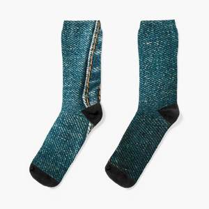 Automne hiver Sports haut hommes Sos 100% coton décontracté équipage couleur bonbon bleu Denim Long Tube antibactérien bas prix - Product Image 3