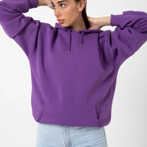 Sudadera con Capucha Personalizada para Mujer, de Invierno, de Algodón y Felpa, de Manga Larga, Holgada, con Bordado 3D y Estampado Frontal - Product Image 3