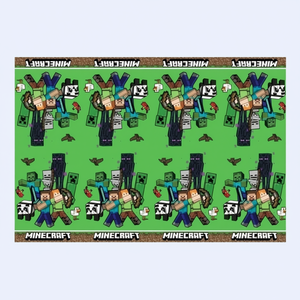 Décorations de fête Minecraft en plastique pour cheminée, 1,2 x 1,8 m, 2 pièces, en sachet - Product Image 2