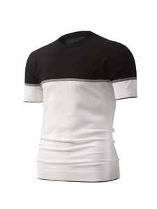 custom Men's Casual O-Neck T-<b>Shirt</b> 230 Grams Solid Short Sleeve <b>Geometric</b> Pattern Knitted Fabric for tshirt - Product Image 6