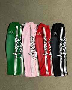 Impreso Rhinestone Embroiled Pink Sun Faded Puff Impreso Logotipo personalizado Suéter Pantalones Desgastado Zip up Hoodie Sun Faded Chándal - Product Image 6