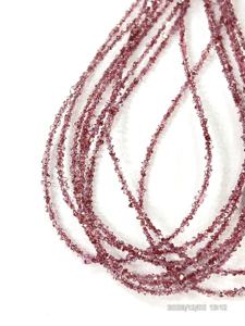 ลูกปัดควอตซ์เคลือบเพชรเฮอร์คิมาร์ สีชมพูโทแพซธรรมชาติ คุณภาพ AAA ขนาด 2-3 มม. - Product Image 3