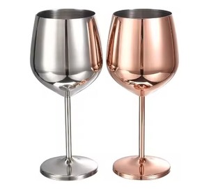 Gobelet à vin en métal de style royal en verre à boire élégant avec finition faite à la main pour les cadeaux de luxe de célébration d'événement d'anniversaire de mariage - Product Image 6