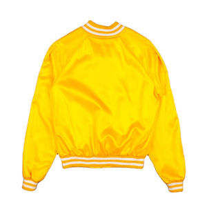 Chaqueta universitaria de satén de poliéster, chaqueta universitaria abotonada de invierno para hombre, chaqueta de béisbol con logotipo de nombre de equipo personalizado - Product Image 2