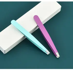 Applicateur de cils Marque privée Paillettes Faux Cils Pince à épiler Or Rose Applicateur de cils avec emballage personnalisé - Product Image 3