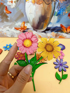 Eco-Friendly Folk Art <b>Wooden</b> Coloring Toys Kids Inspiring Creativity Cognitive Development Wood Crafts Vietnam Multifunction - Product Image 5