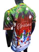 Chemises de tir personnalisées légères pour Noël, grandes tailles, motif uni, 260 grammes, polyester/coton, écologiques, séchage rapide, col contrastant
