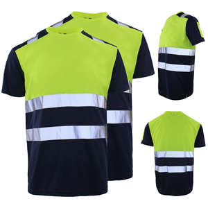 Camisetas de Trabajo de Alta Visibilidad Reflectantes de Seguridad para Hombre, Camiseta Reflectante de Secado Rápido, Camiseta de Seguridad - Product Image 1