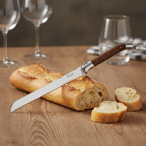 Ensemble de couteaux de cuisine Homeful Laguiole, acier inoxydable à haute teneur en carbone, lame tranchante, couteaux à pain de chef, manche en bois ergonomique, lave-vaisselle - Product Image 4