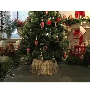 El más vendido, falda de árbol de Navidad, cubierta, suministros de decoración del hogar, fiesta hecha a mano, productos al por mayor, artículos de bambú, estilo único - Product Image 4