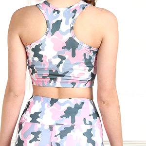 สปอร์ตบราของผู้หญิงแบบมืออาชีพผ้านิ่มระบายอากาศขนาด XS พิมพ์ลายระเหิดสำหรับใส่เล่นฟิตเนสในยิม - Product Image 2
