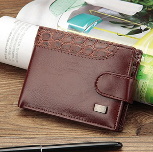 Portefeuille noir compact doté d'une fermeture à glissière sécurisée et d'une fermeture à bouton-pression. Disponible à un prix de gros. - Product Image 6