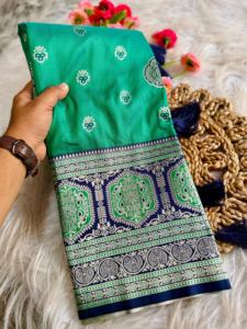 Seda Banarasi de excelente calidad con Sari de diseño tradicional, fabricante y proveedor de la India al precio más bajo - Product Image 6