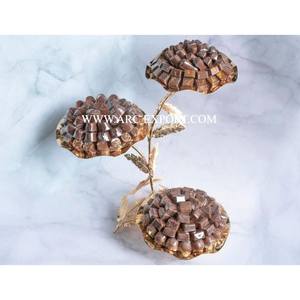 Luxury Metal Round Gold Polished <b>Chocolate</b> Stand Greatest Quality Large Size Decorating <b>Wedding</b> <b>Chocolate</b> Bowl and Platters - Product Image 6