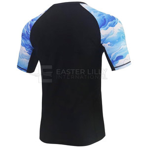Rashguard de BJJ personalizado con tu propio logo para hombre, de secado rápido y manga corta, para adultos. - Product Image 3